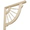 Ekena Millwork 1 1/2"W x 12"D x 12"H Crendon Wagon Wheel Bracket, Rubberwood BKT01X12X12CRRW - alternate 1